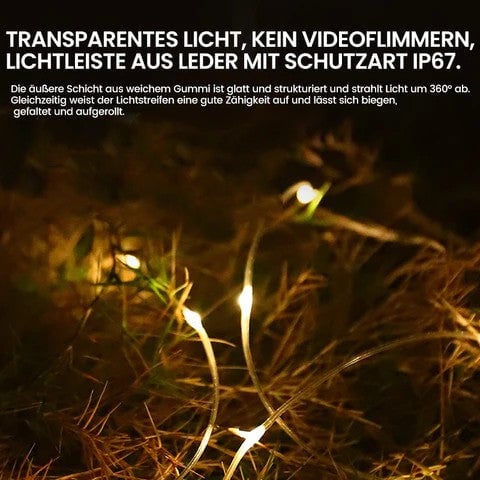 🔥Wodoodporne, przenośne i składane zewnętrzne lampki choinkowe