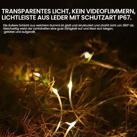 🔥Wodoodporne, przenośne i składane zewnętrzne lampki choinkowe