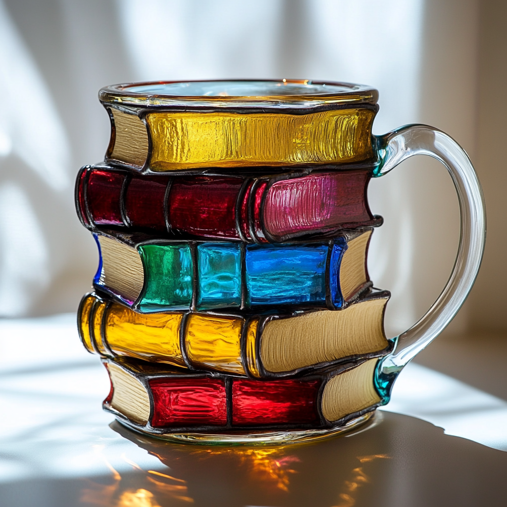 📚Painted Book Mug🍵