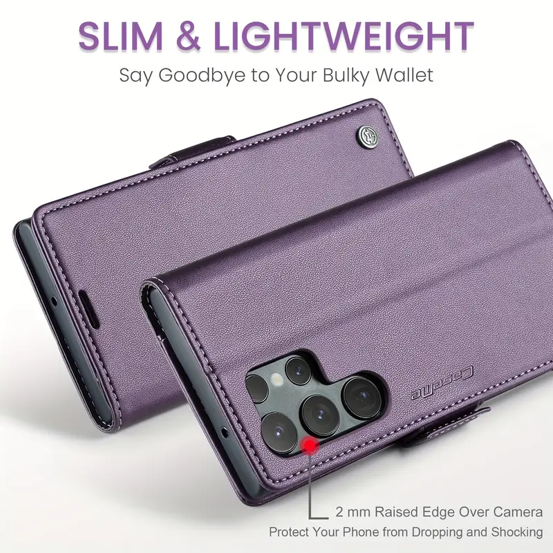 for samsung galaxy s23 s22 s21 s20 ultra s10 plus s21 fe case with card holder wallet case for women men with rfid blocking durable leather kickstand magnetic clasp shockproof phone case 5