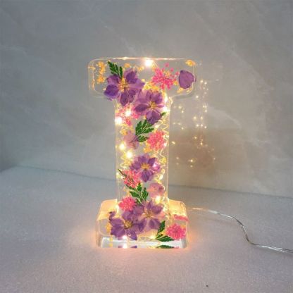 🌸Ręcznie robiona lampa nocna z żywicy kwiatowej