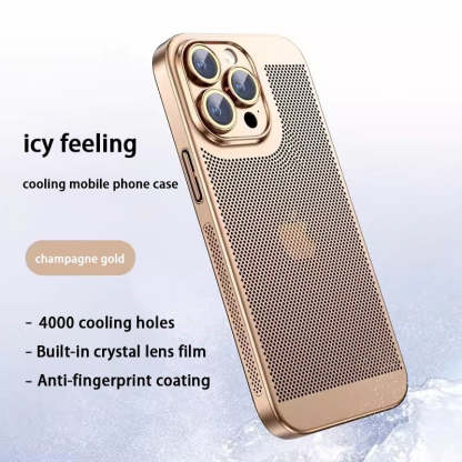 ✨Nowe etui na telefon komórkowy z ocynkowanej siatki rozpraszającej ciepło do iPhone'a