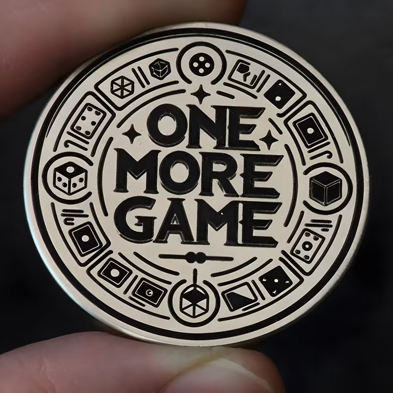 “One More Game or Go to Sleep” Gamer Decision Coin