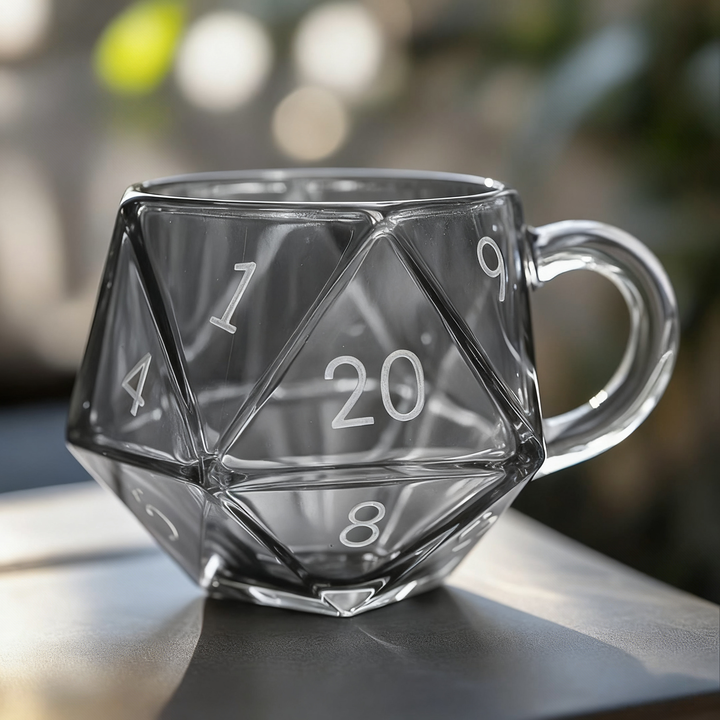 🔥LAST DAY 50% OFF -Rainbow Glass D20 Dice Cup