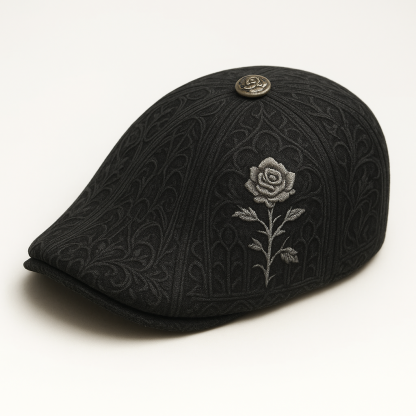 Skull & Thorn Flat Cap