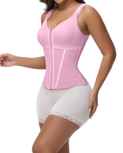 Extreme Latex Corset Waist Vest With Bra