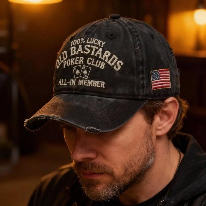 ⚡Old Bastards Poker Club Cap & Coin Set – All-In Attitude for Poker Lovers & Risk-Takers
