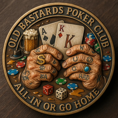 ⚡Old Bastards Poker Club Cap & Coin Set – All-In Attitude for Poker Lovers & Risk-Takers