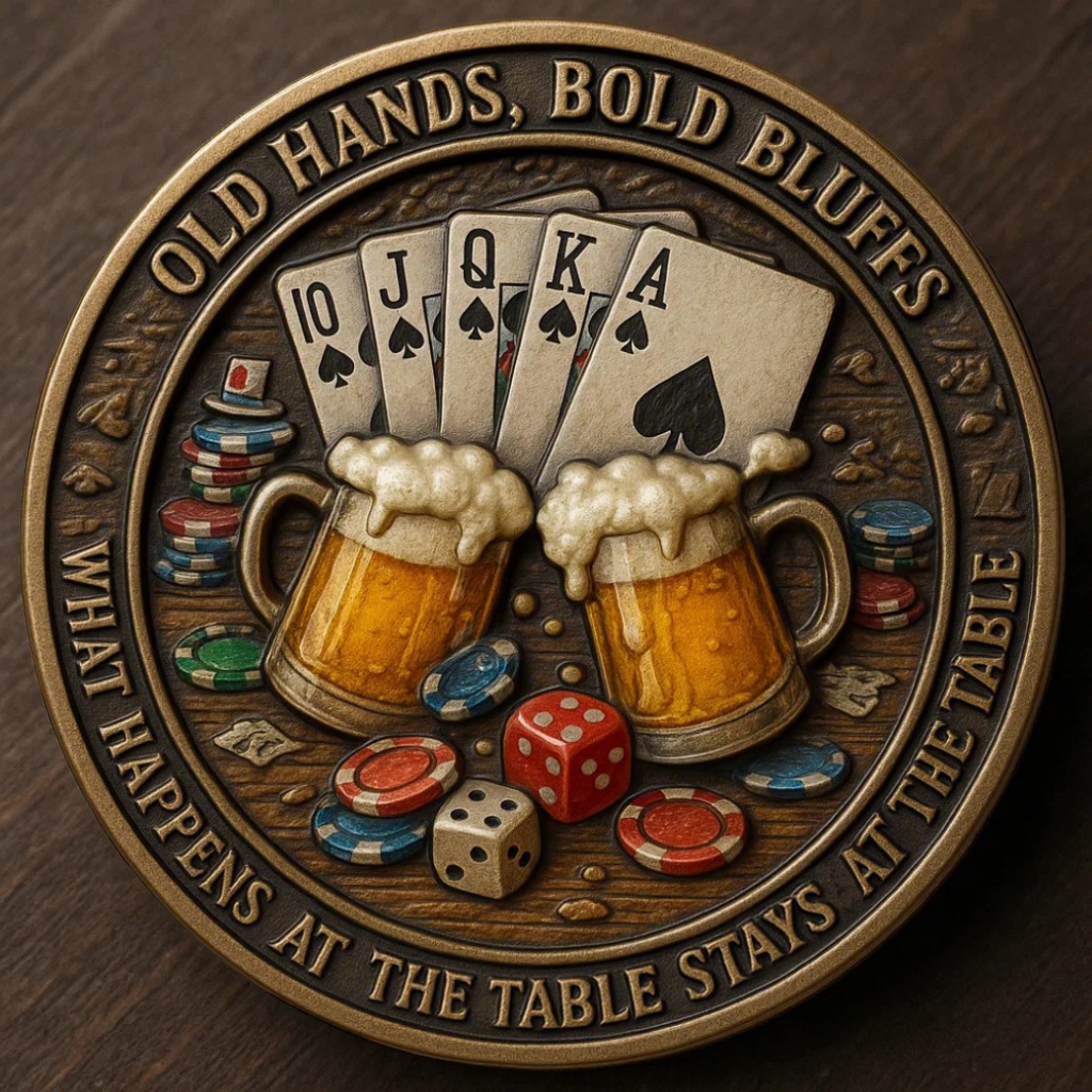 ⚡Old Bastards Poker Club Cap & Coin Set – All-In Attitude for Poker Lovers & Risk-Takers
