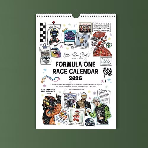 🔥We are the champions! 🏎️📅F1 Scrapbook Race Calendar 2026 — The Ultimate Fan’s Race-Ready Wall Calendar