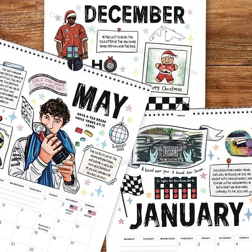 🔥We are the champions! 🏎️📅F1 Scrapbook Race Calendar 2026 — The Ultimate Fan’s Race-Ready Wall Calendar