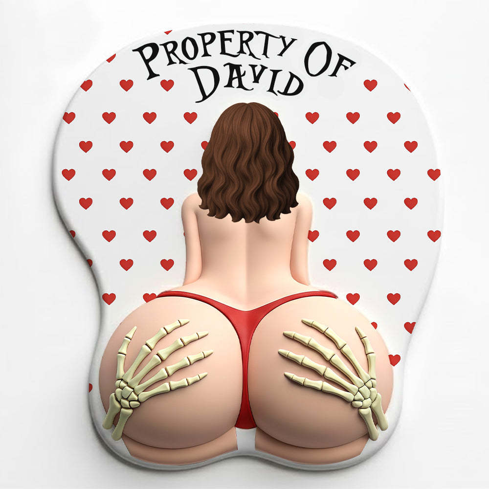 Husband Property 3D Mouse Pad With Armrest - Personalized Gifts For Husband 