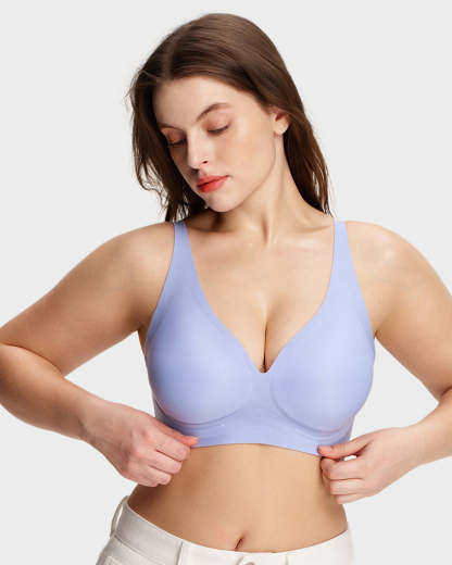 Deep V Breathable Lightweight Jelly Support Bra