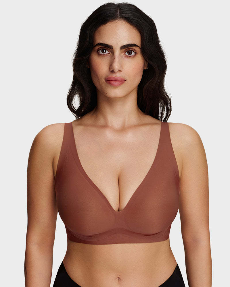 Deep V Breathable Lightweight Jelly Support Bra
