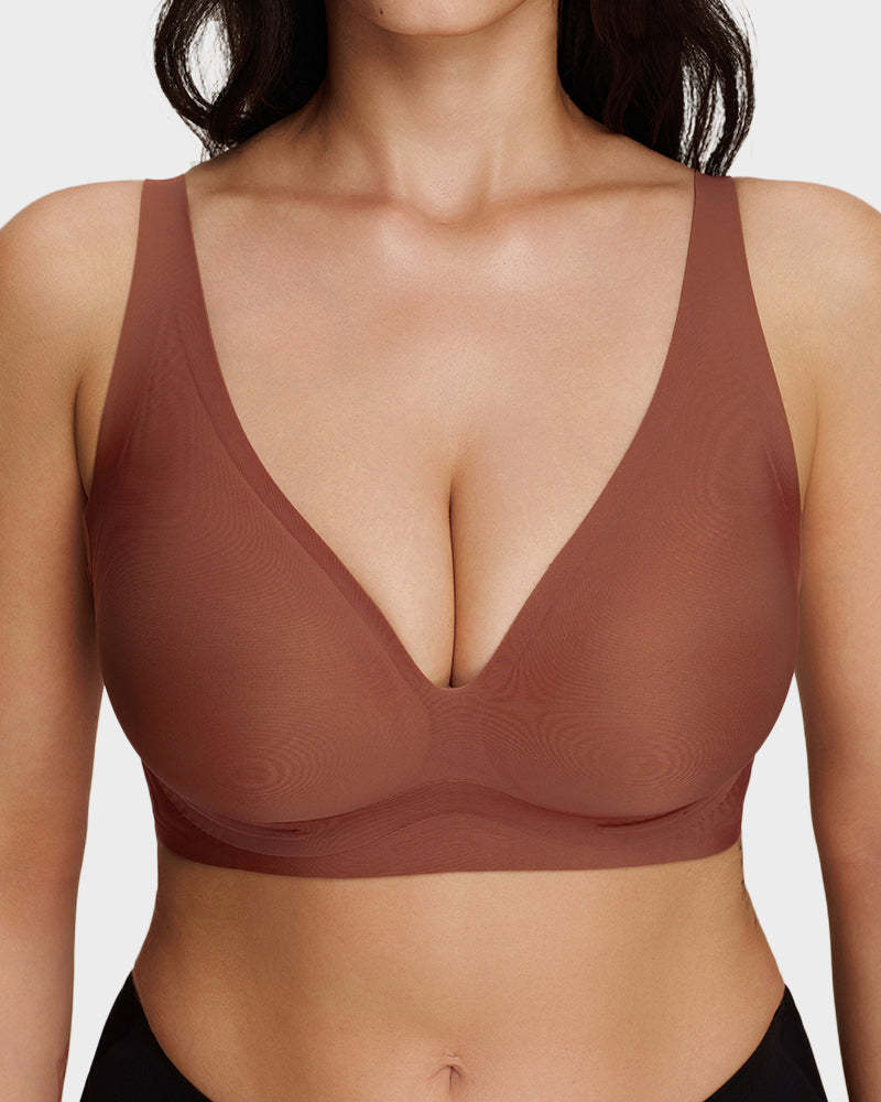 Deep V Breathable Lightweight Jelly Support Bra