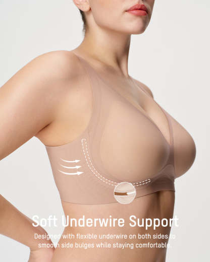 Deep V Breathable Lightweight Jelly Support Bra