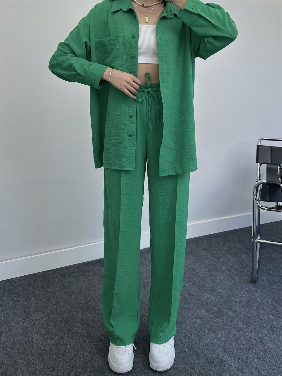 2023 Fashion Linen Shirt Set