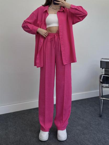 2023 Fashion Linen Shirt Set