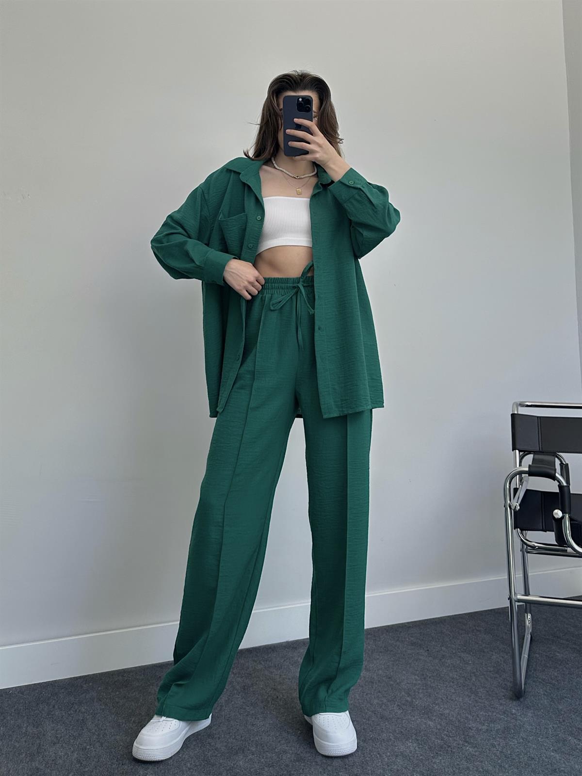 2023 Fashion Linen Shirt Set