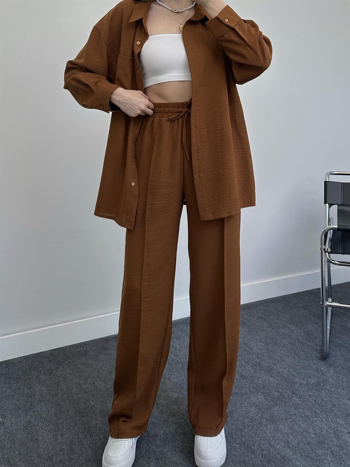 2023 Fashion Linen Shirt Set