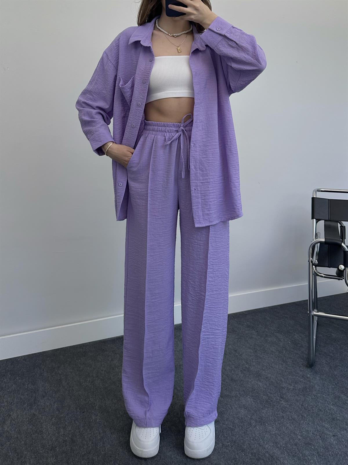 2023 Fashion Linen Shirt Set