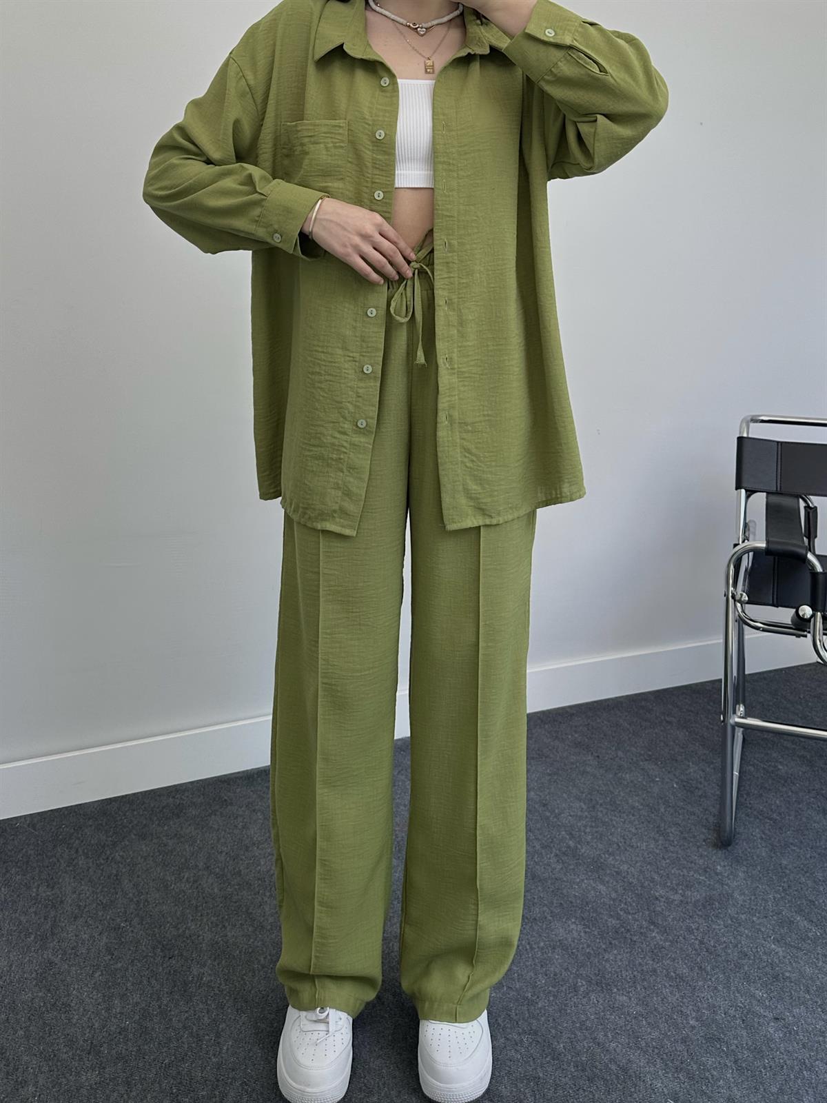 2023 Fashion Linen Shirt Set