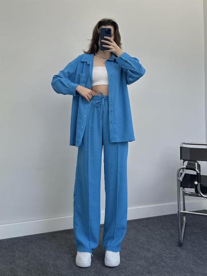 2023 Fashion Linen Shirt Set