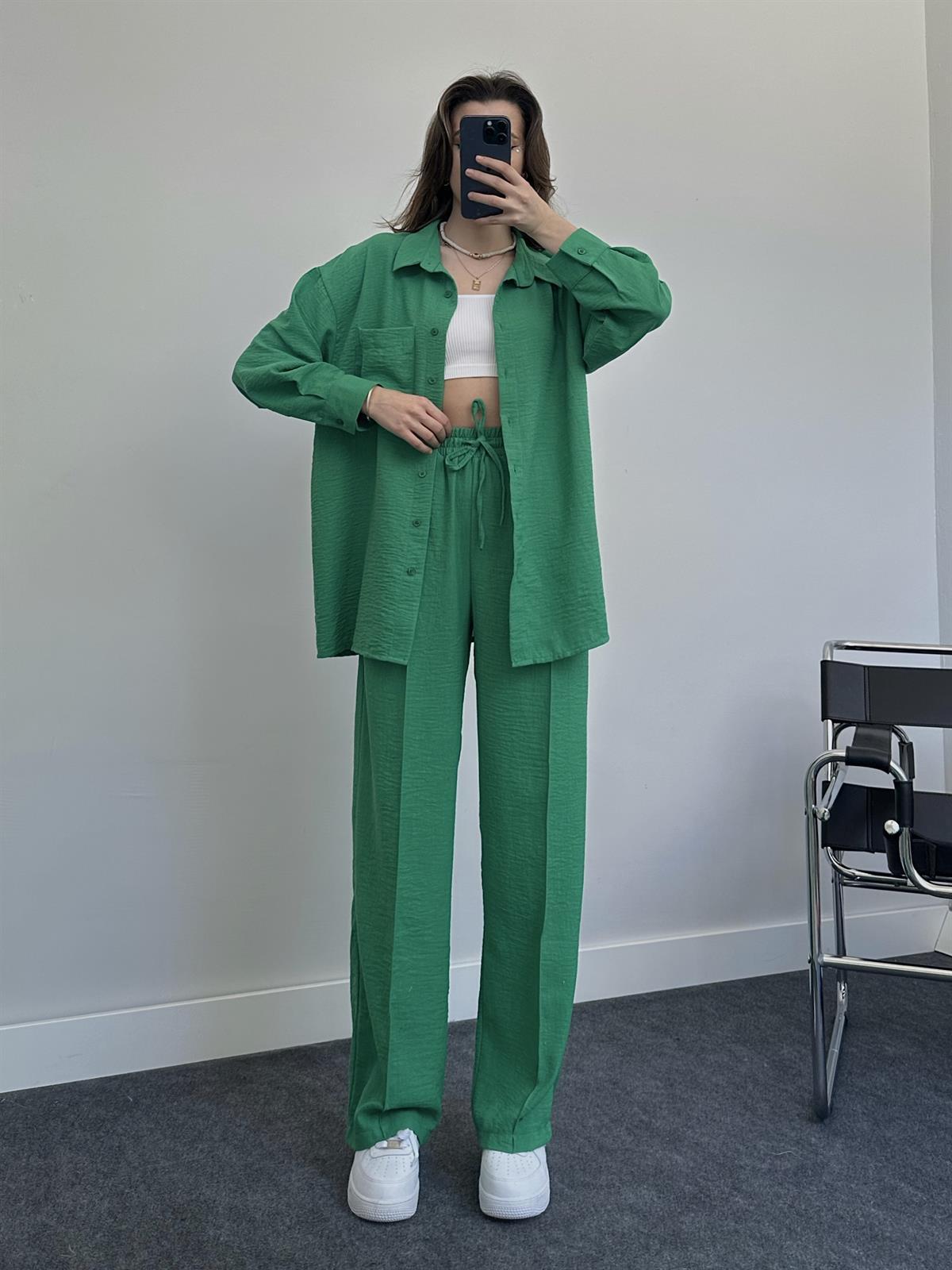 2023 Fashion Linen Shirt Set