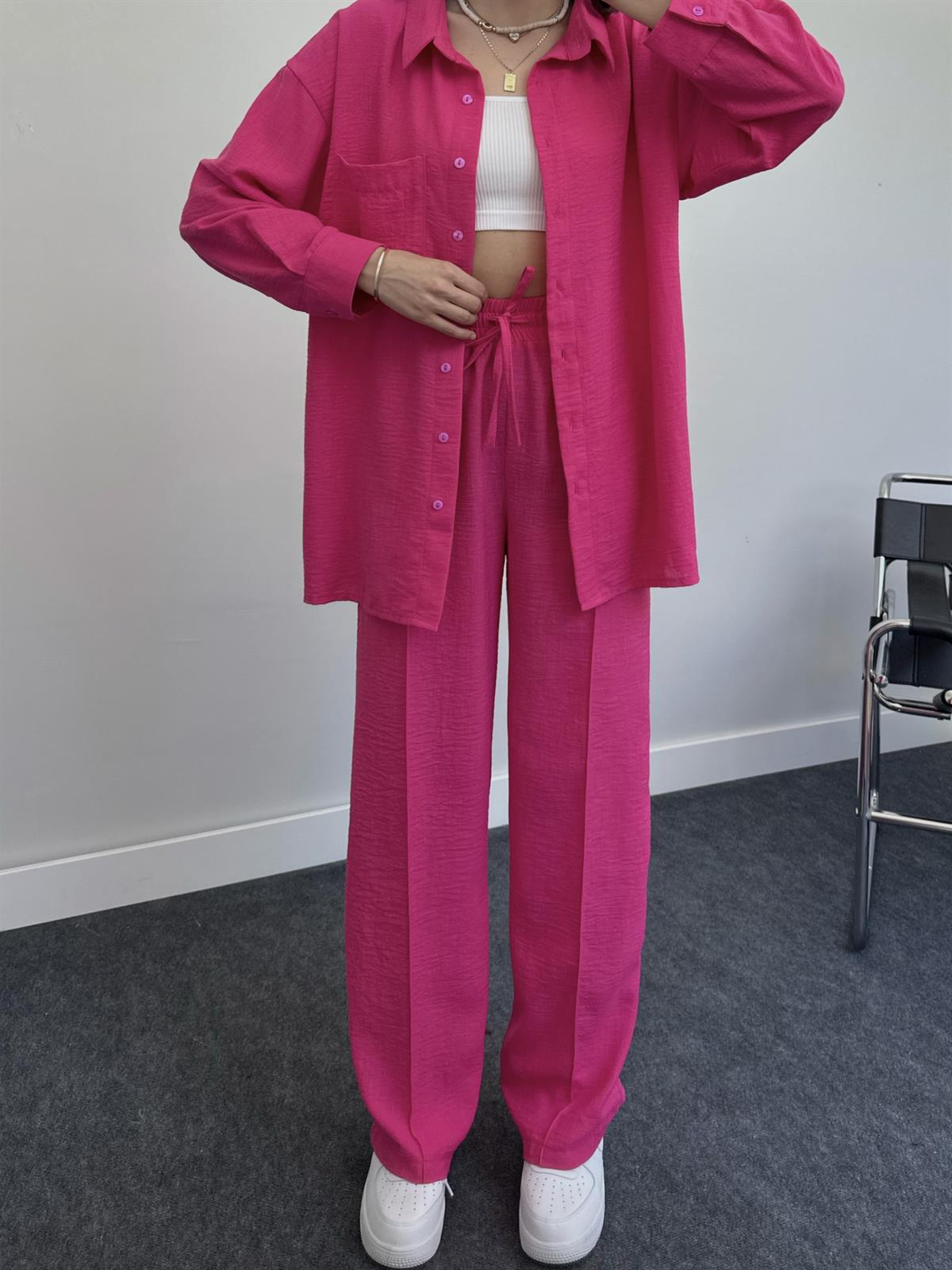 2023 Fashion Linen Shirt Set