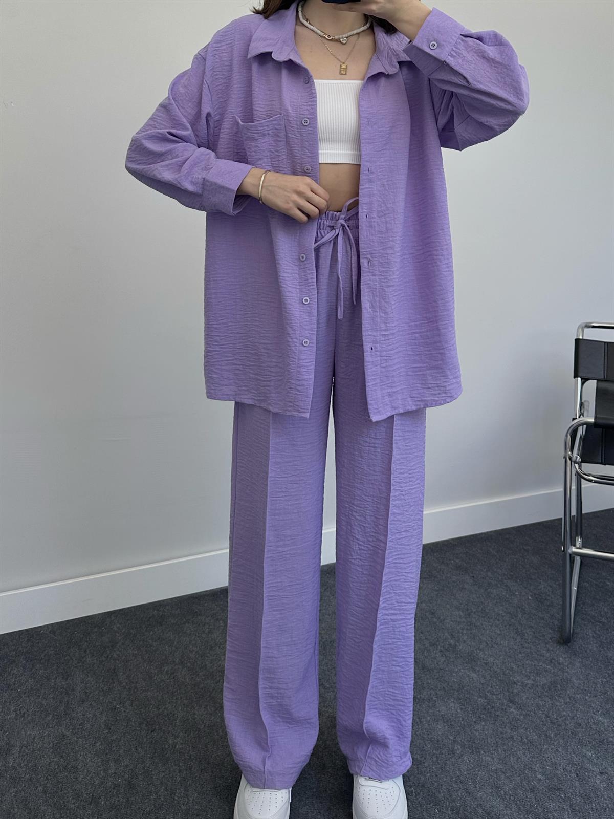 2023 Fashion Linen Shirt Set