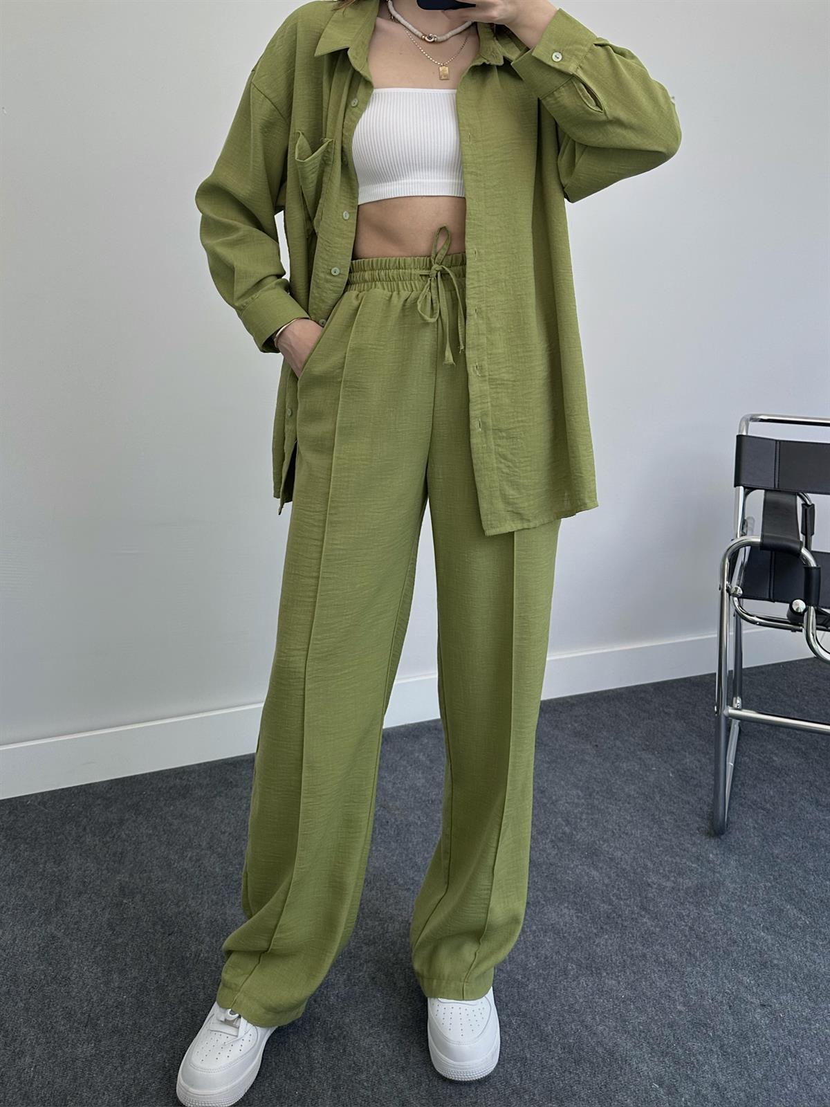 2023 Fashion Linen Shirt Set