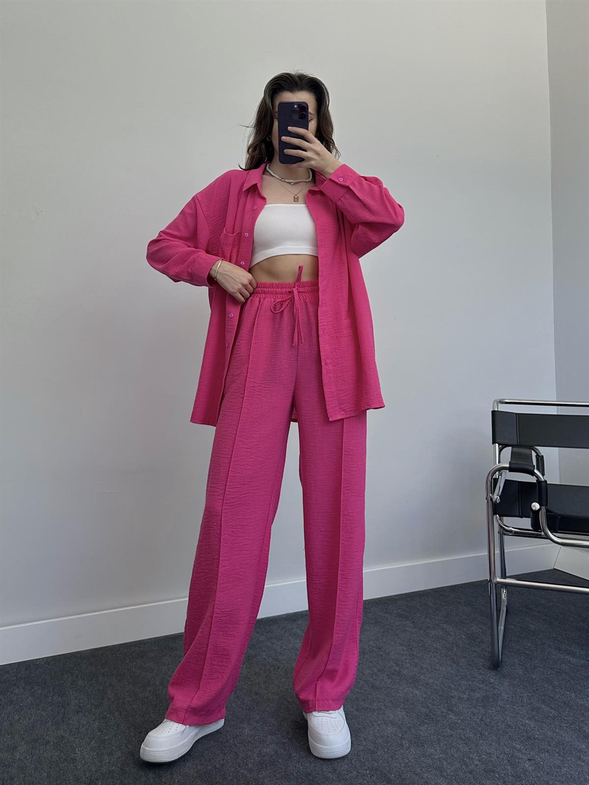 2023 Fashion Linen Shirt Set