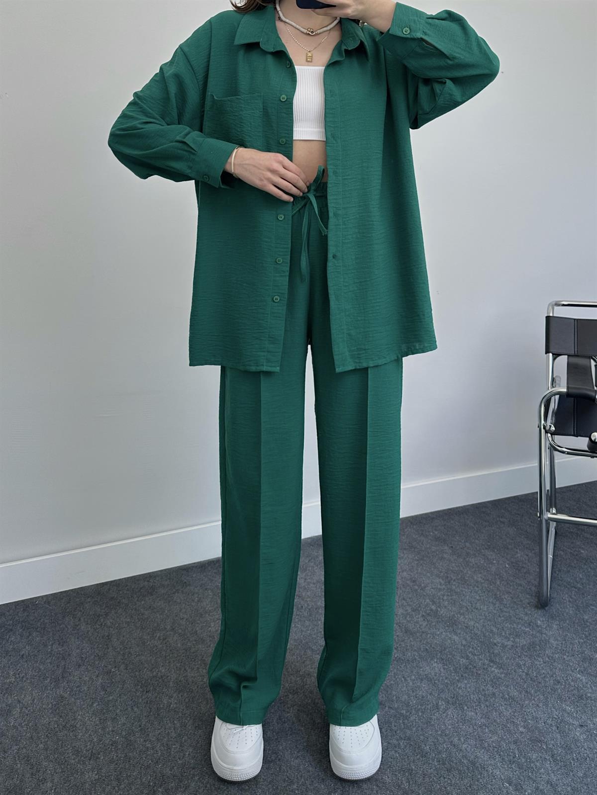 2023 Fashion Linen Shirt Set