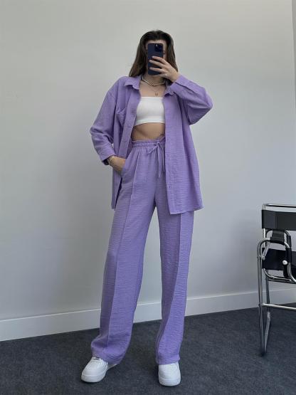 2023 Fashion Linen Shirt Set