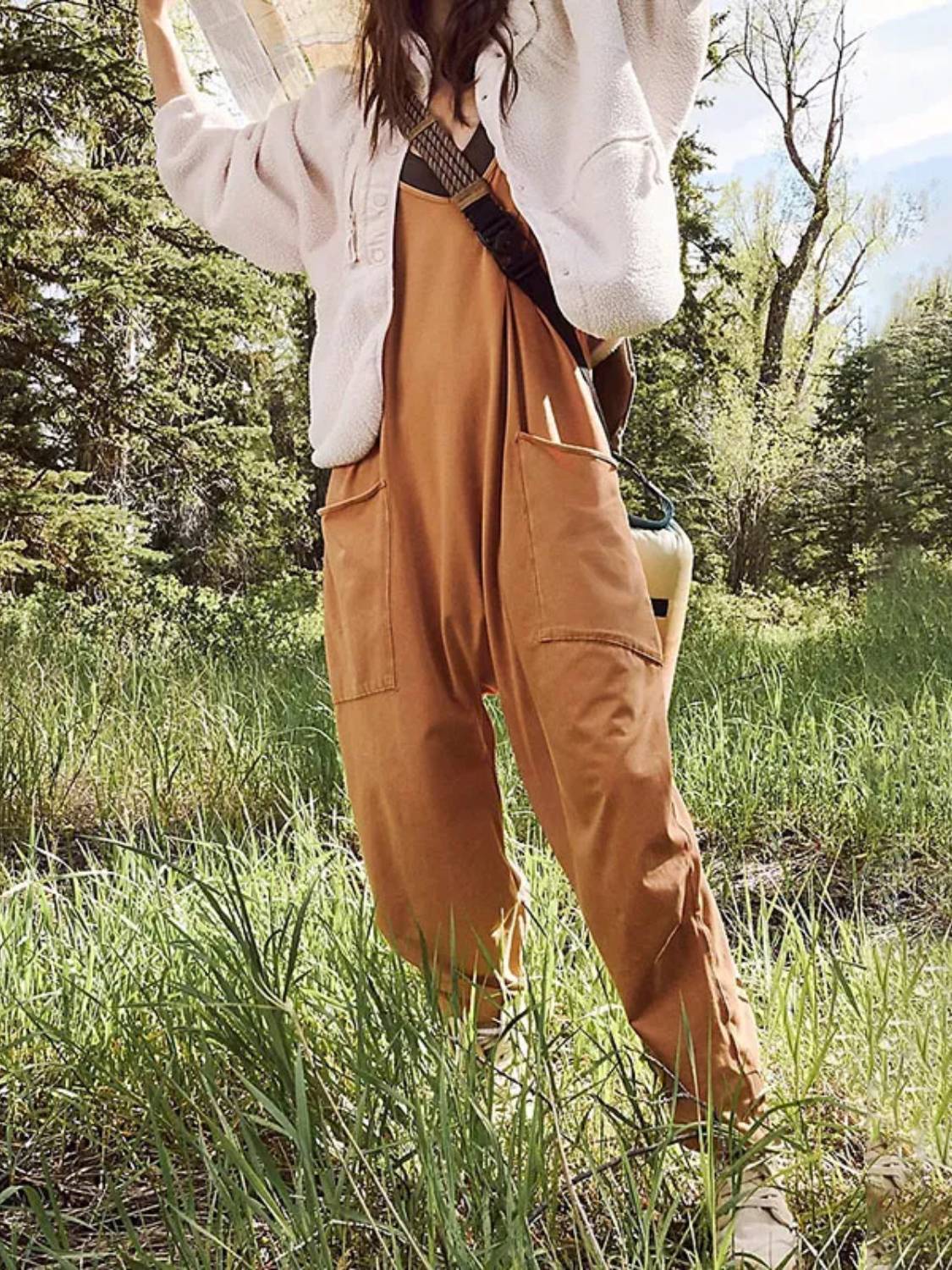 ⏰Hot Sale-Wide Leg Jumpsuit with Pockets(Buy 3 Free Shipping)