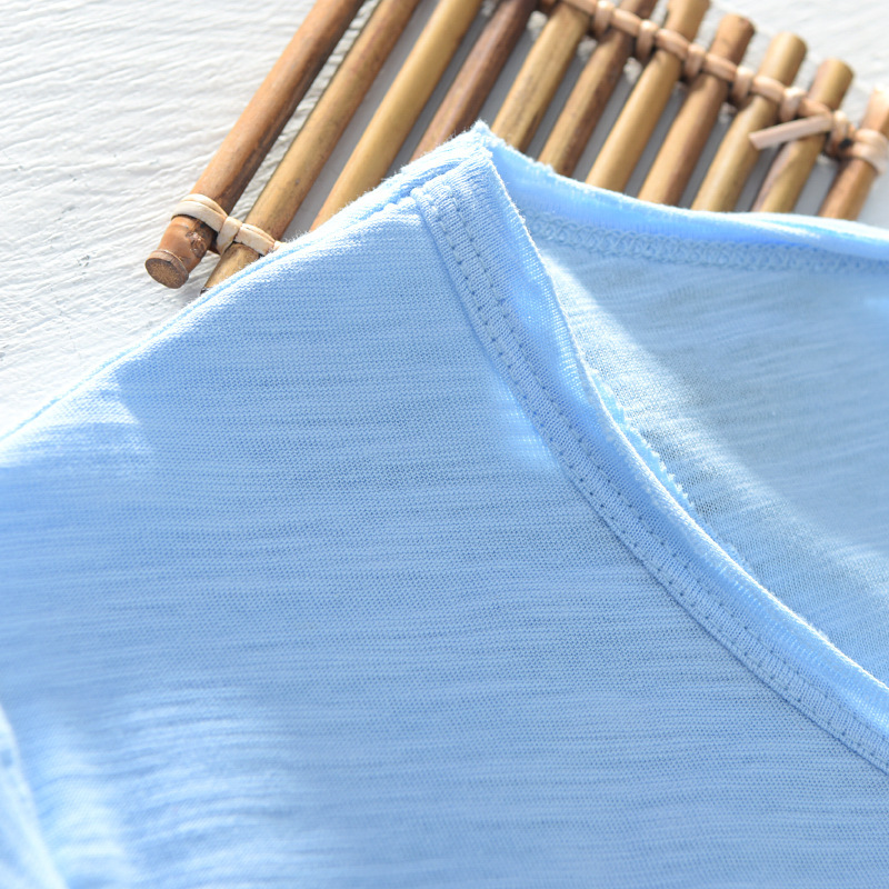 Breathable Solid Color Short Sleeves