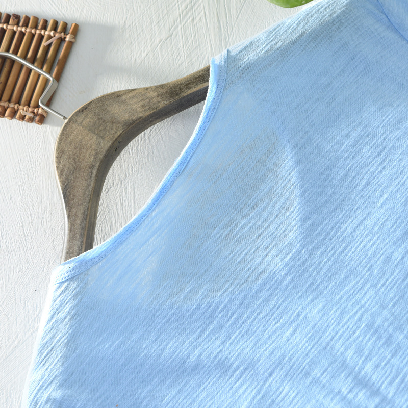 Breathable Solid Color Short Sleeves