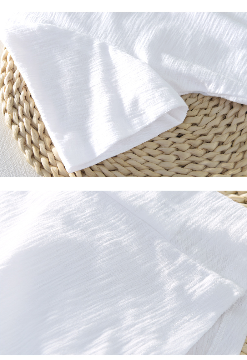 Breathable Solid Color Short Sleeves