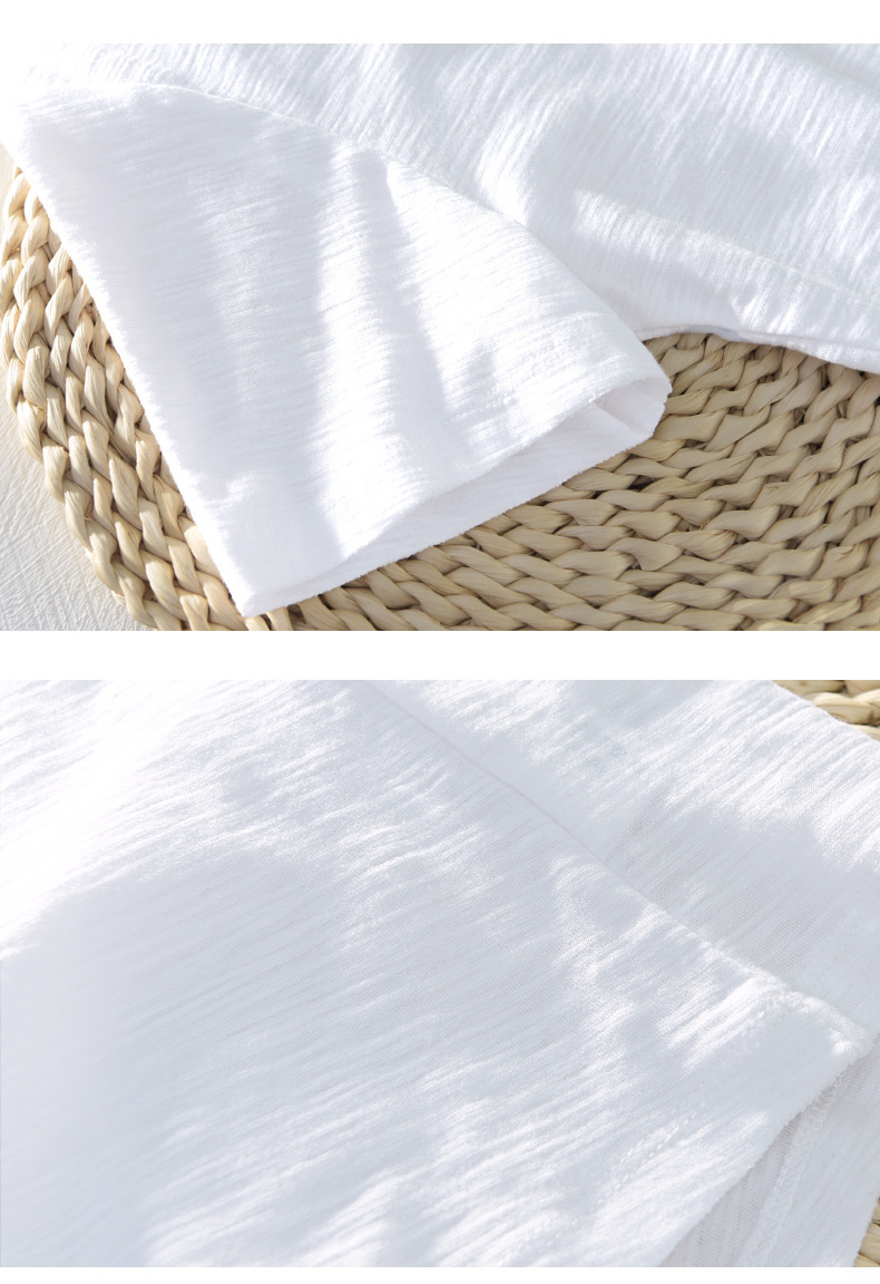 Breathable Solid Color Short Sleeves