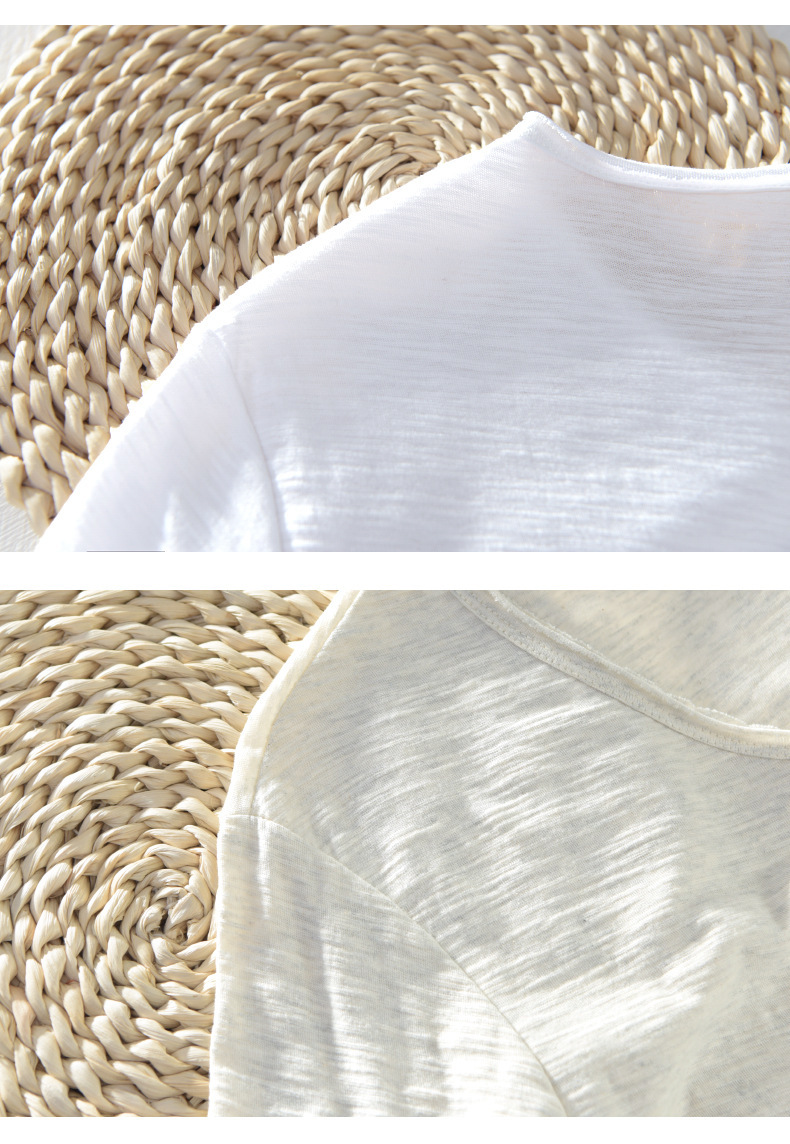 Breathable Solid Color Short Sleeves