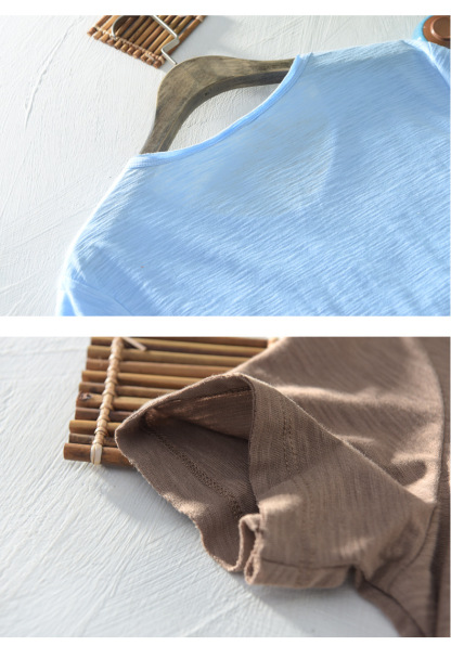 Breathable Solid Color Short Sleeves