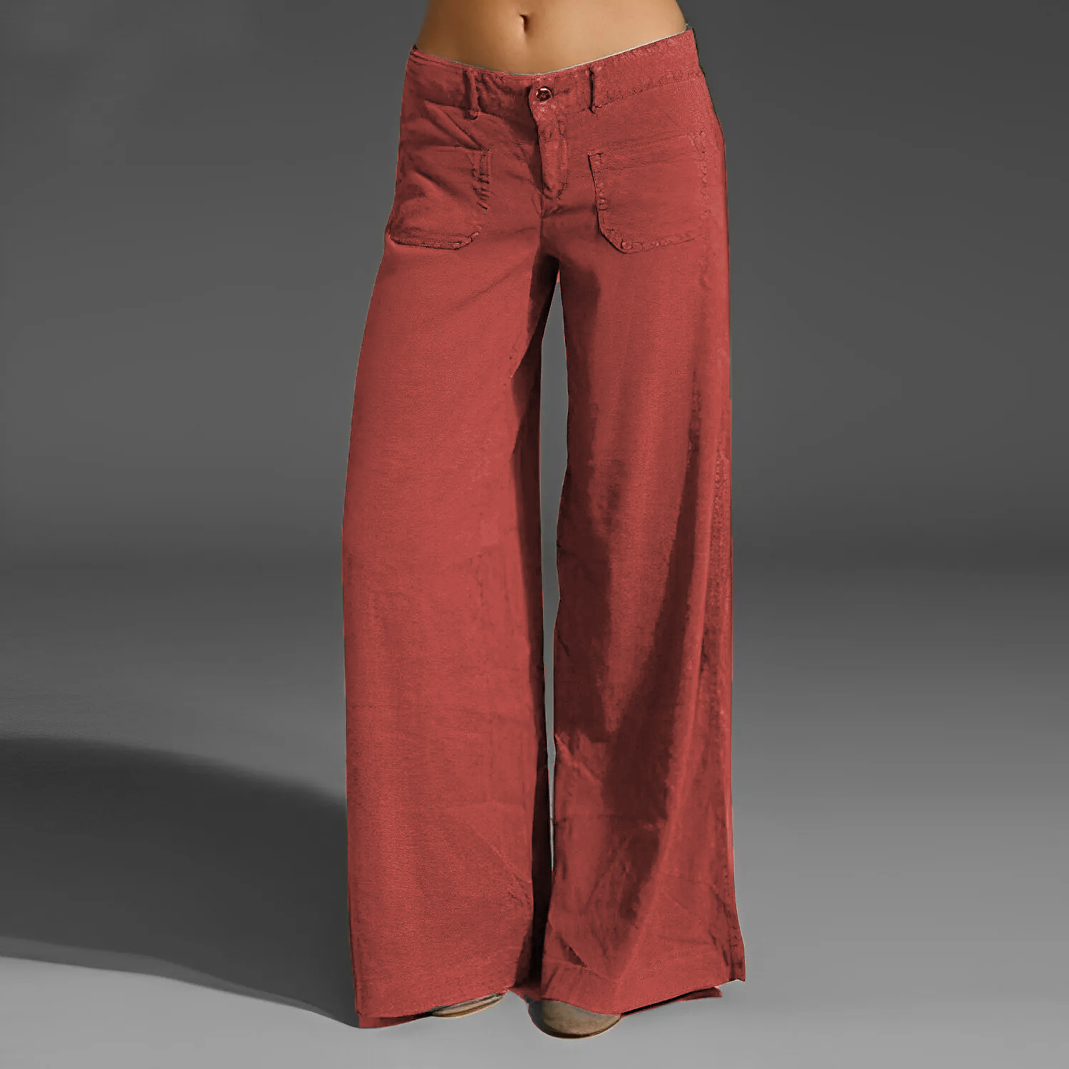 Dual Pocket Front Wide Leg Jeans