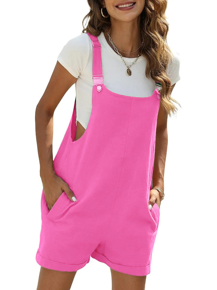 Women's Casual Adjustable Overalls Shorts With Pockets(BUY 2 FREE SHIP