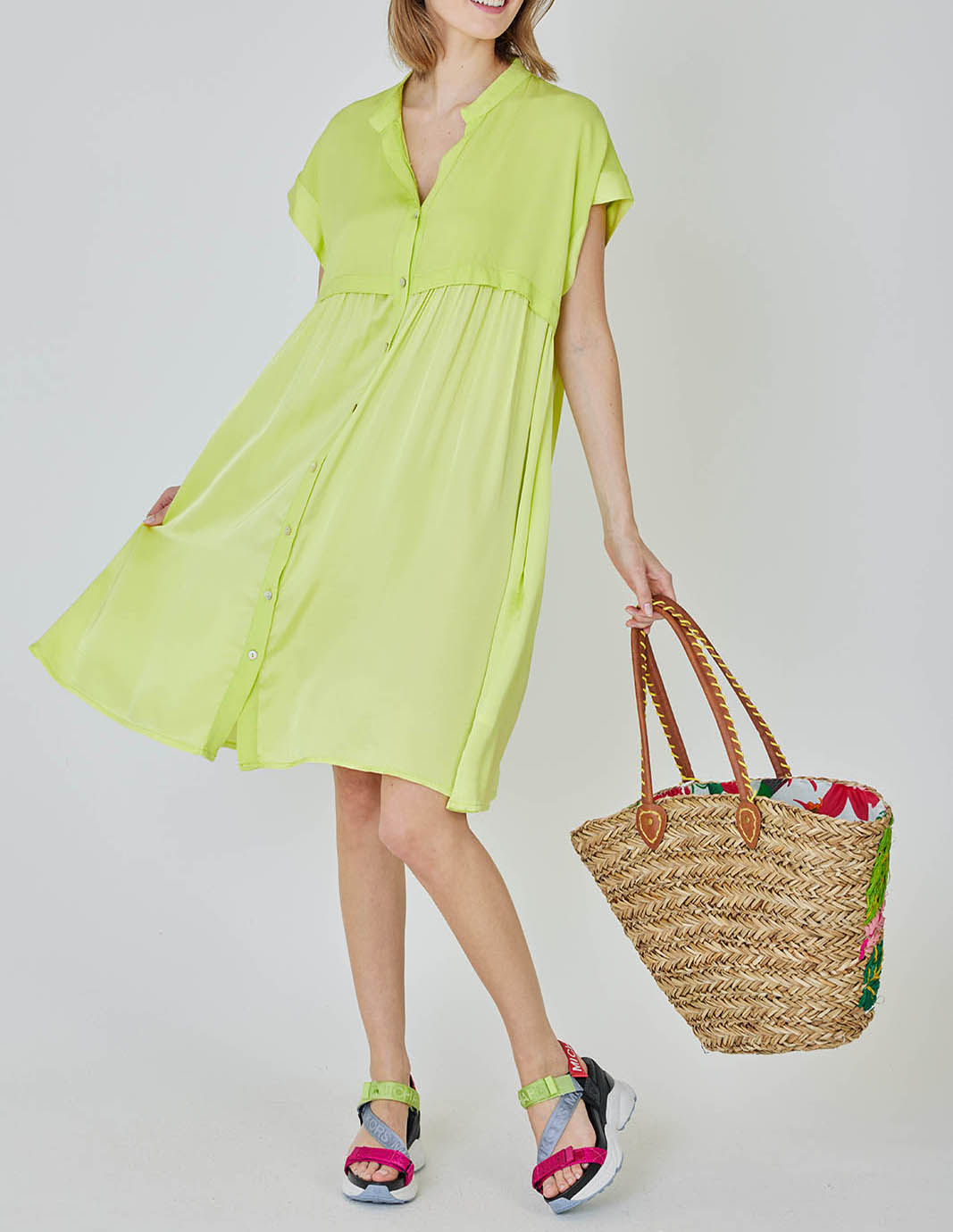 2023 Summer Hot Sale 🔥 Relaxed V NECK SWING DRESS