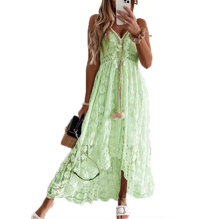 Boho Tassel Beach Summer Maxi Dress-hivebabe.com