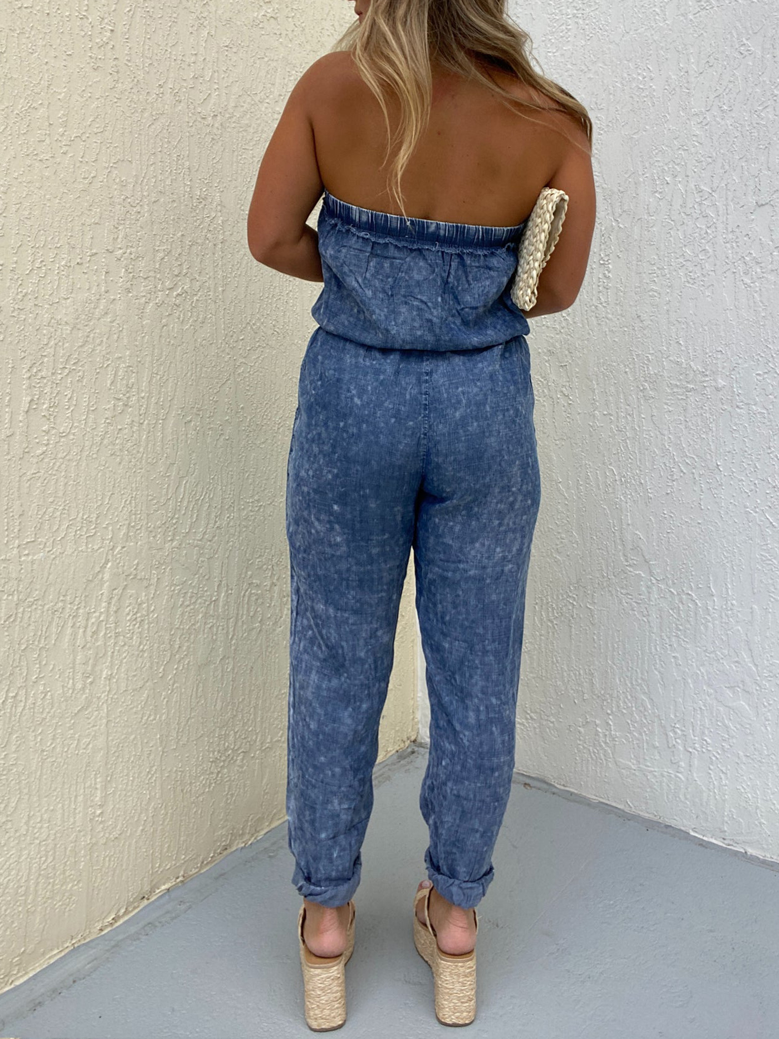 IN THE MOMENT DENIM JUMPSUIT