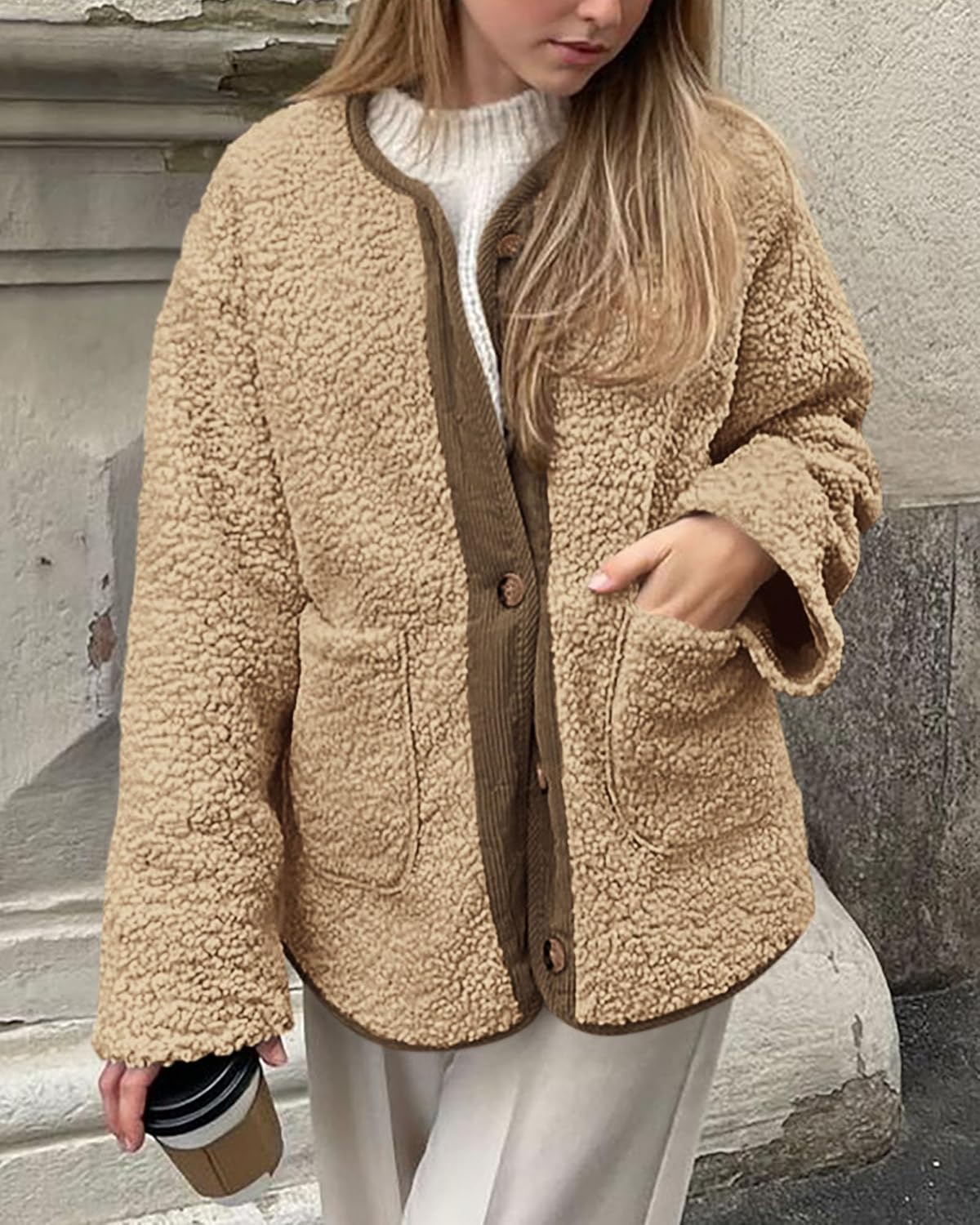 Women's Button Sherpa Jacket【Buy Two Free Shipping】