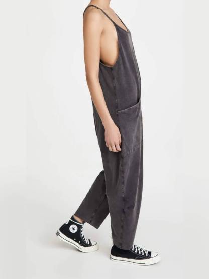 ⏰Hot Sale-Wide Leg Jumpsuit with Pockets(Buy 3 Free Shipping)
