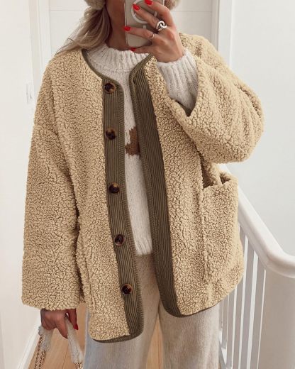 Women's Button Sherpa Jacket【Buy Two Free Shipping】