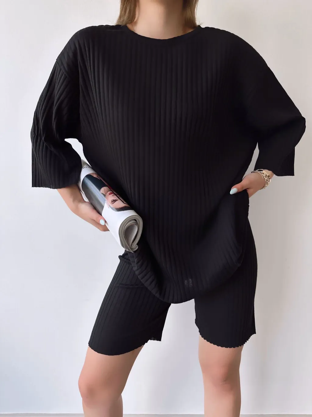 2023 Summer Hot Sale🔥 🔥 Casual Crew Neck Loose Shorts Set